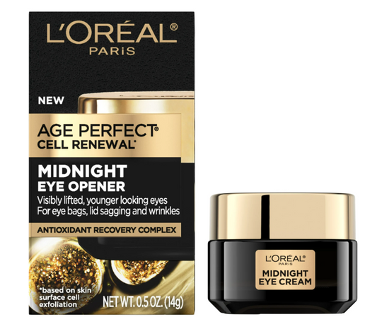 L'OREAL PARIS AGE PERFECT CELL RENEWAL MIDNIGHT EYE OPENER 0.5OZ